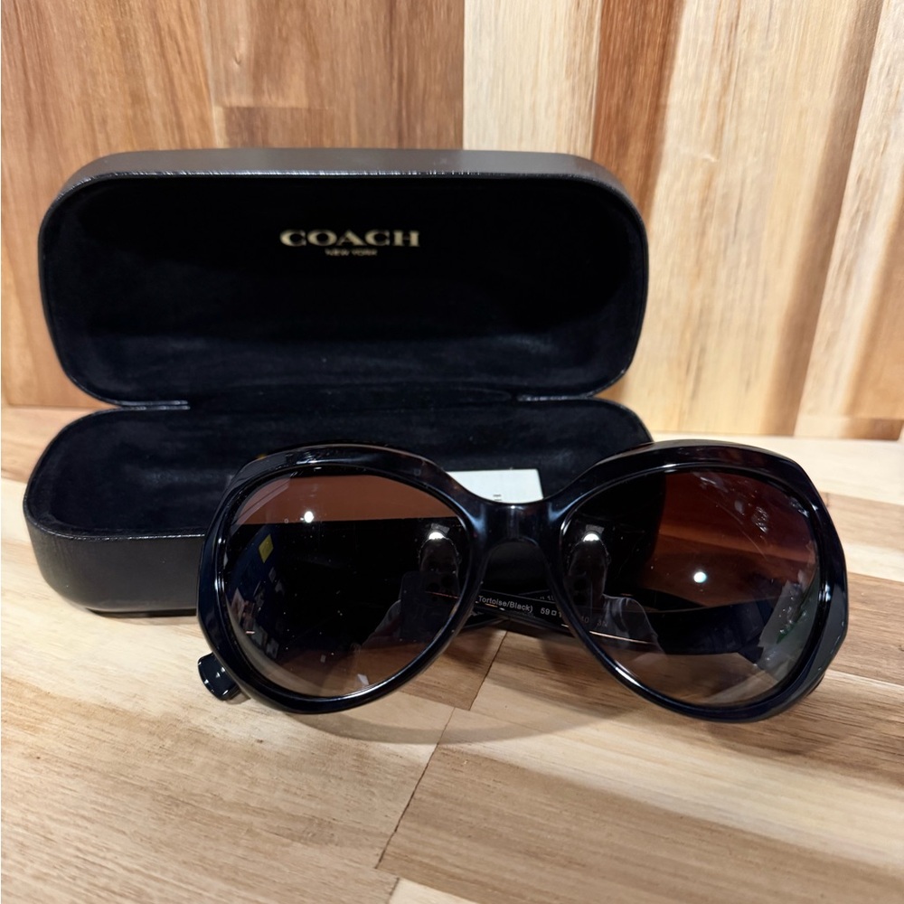 Coach Black Women's Sunglasses with Dark Lenses